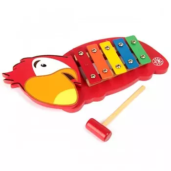 Деревянная игрушка Фабрика фантазий ксилофон Попугайчик