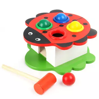 Деревянная игрушка Фабрика фантазий Забивалка Божья коровка