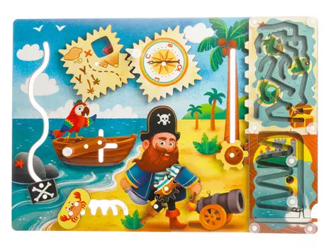 Деревянная игрушка Фабрика Мастер игрушек Бизиборд Остров сокровищ