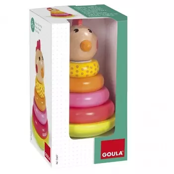 Деревянная игрушка Goula Пирамидка Курочка