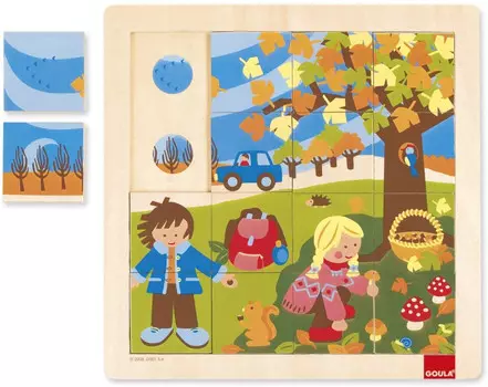 Деревянная игрушка Goula Рамка-вкладыш Осень