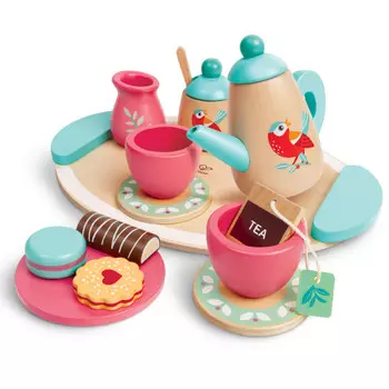 Деревянная игрушка Hape Детский игровой набор Время чаепития (14 элементов)