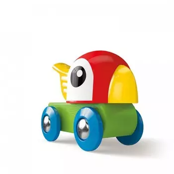 Деревянная игрушка Hape Каталка Свистящий попугайчик
