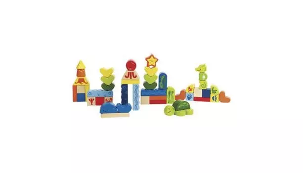 Деревянная игрушка Hape Конструктор Морские животные Е0432