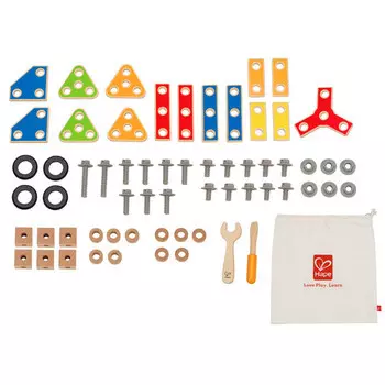 Деревянная игрушка Hape Конструктор Строитель Е3081