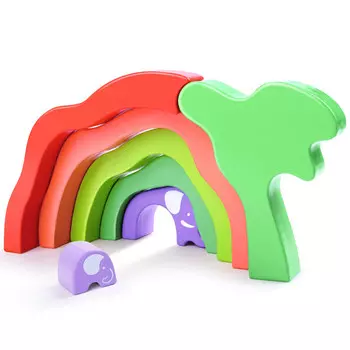 Деревянная игрушка Hape На сафари со слонами 3 в 1