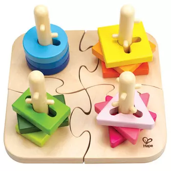 Деревянная игрушка Hape пазл Колышки Е0411
