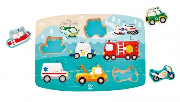 Деревянная игрушка Hape Транспорт(пазл)