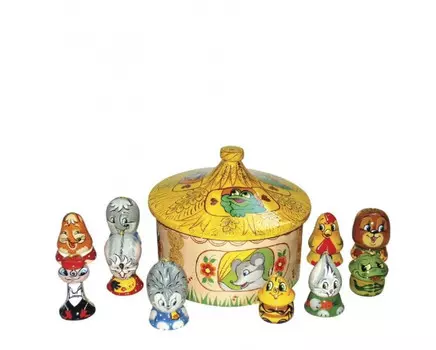 Деревянная игрушка Хохлома Счетный материал Теремок 1