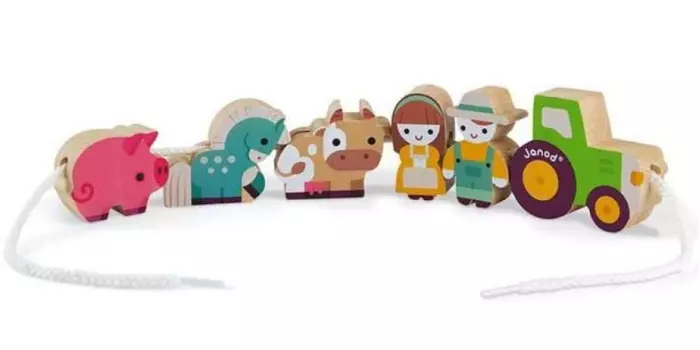 Деревянная игрушка Janod Ферма на веревочке