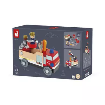 Деревянная игрушка Janod конструктор Пожарная машина Brico'Kids