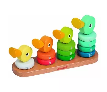 Деревянная игрушка Janod Набор пирамидок Утята