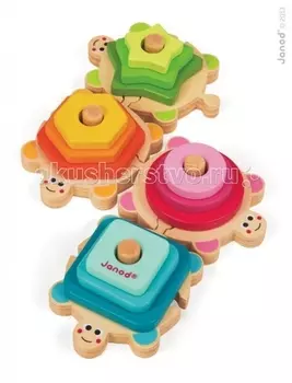 Деревянная игрушка Janod Пирамидка Черепаха