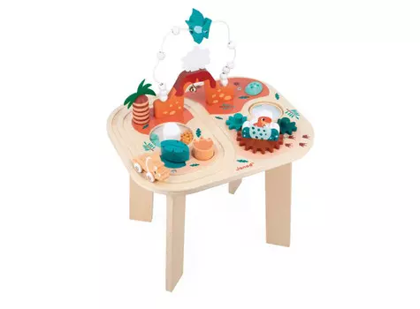 Деревянная игрушка Janod Стол развивающий с комплектом игр Дино