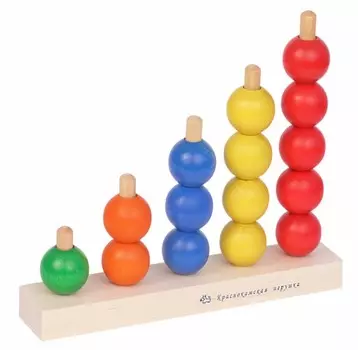 Деревянная игрушка Краснокамская игрушка Пирамидка Радуга