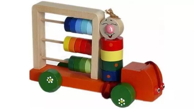 Деревянная игрушка Крона Счеты Автомобиль Палитра