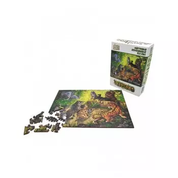 Деревянная игрушка Нескучные Игры Фигурный пазл Маугли (77 деталей)