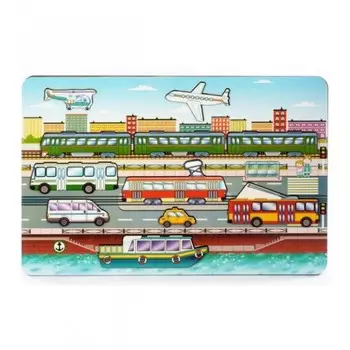 Деревянная игрушка Нескучные Игры Рамка-вкладыш Городской транспорт