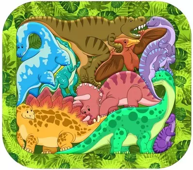 Деревянная игрушка Нескучные Игры Зоопазл Динозавры