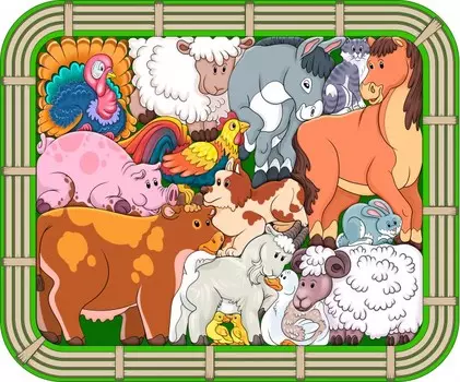 Деревянная игрушка Нескучные Игры Зоопазл Переполох на ферме