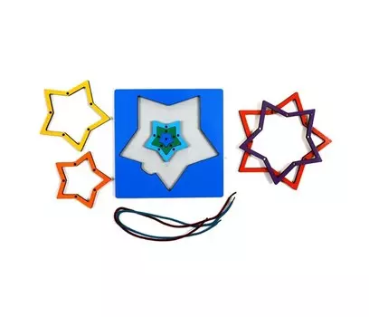 Деревянная игрушка Оксва Радужная паутинка Звезда