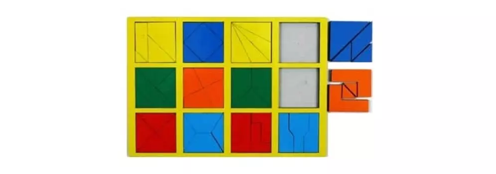 Деревянная игрушка Оксва Сложи квадрат 2 категория сложности Стандарт