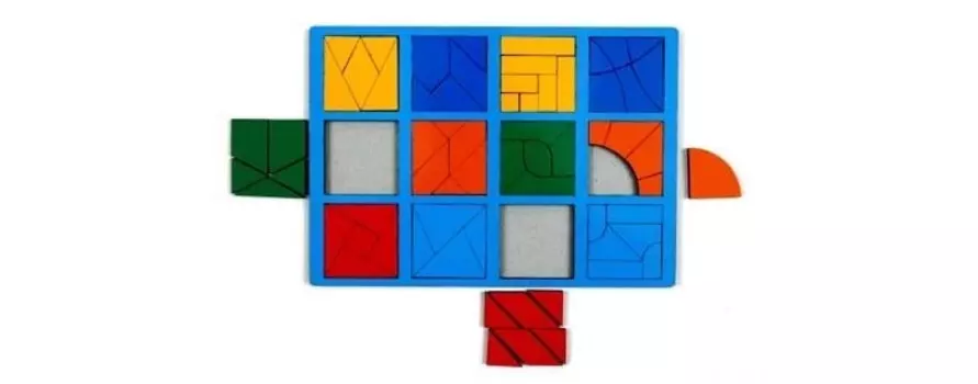 Деревянная игрушка Оксва Сложи квадрат 3 категория сложности Стандарт