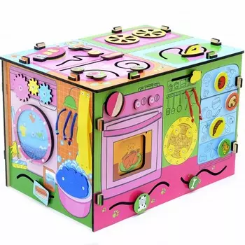 Деревянная игрушка Paremo Бизиборд Юная хозяйка