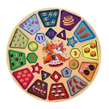 Деревянная игрушка Paremo Игровой набор Часики Сладости