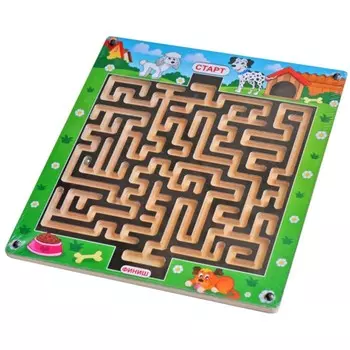Деревянная игрушка Paremo Лабиринт с шариком Собачья компания