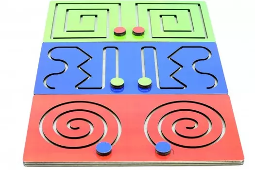 Деревянная игрушка Paremo развивающая Полушарные доски 3 шт.