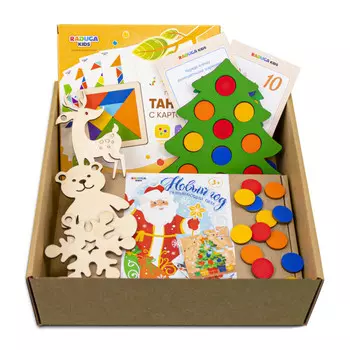 Деревянная игрушка Raduga Kids Новогодний бокс Радуга №1