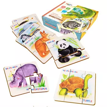 Деревянная игрушка Raduga Kids Пазлы животные