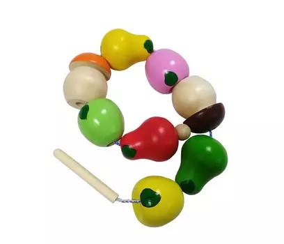 Деревянная игрушка RNToys Бусы Дары природы крупные