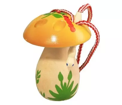 Деревянная игрушка RNToys Гриб шнуровка расписной