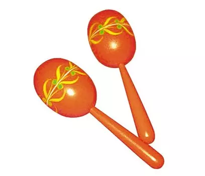 Деревянная игрушка RNToys Маракасы расписные 2 шт.