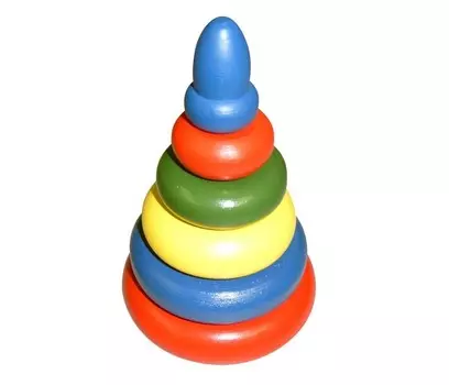 Деревянная игрушка RNToys Пирамидка (6 деталей)