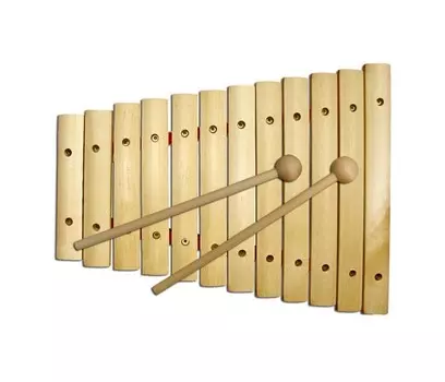 Деревянная игрушка RNToys Ксилофон неокрашенный 12 тонов