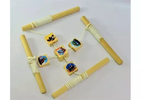 Деревянная игрушка Рыжий Тим Игра Быстрые мотальщики выиграй ралли