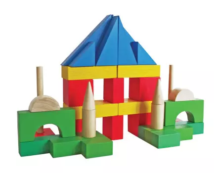 Деревянная игрушка Рыжий Тим Конструктор Строитель (34 элемента)