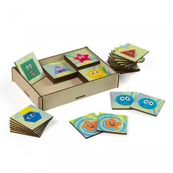 Деревянная игрушка Сибирские игрушки Мемори Геометрия