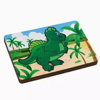 Деревянная игрушка Сибирские игрушки Вкладыш многослойный Динозаврик