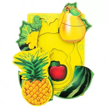 Деревянная игрушка Сибирские игрушки Вкладыш многослойный Фрукты