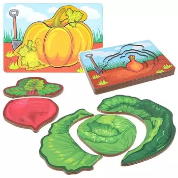 Деревянная игрушка Сибирские игрушки Вкладыш многослойный Овощи