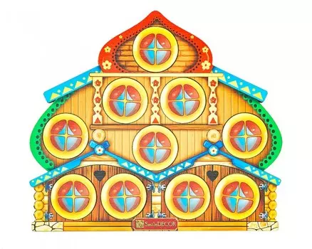 Деревянная игрушка Смайл Декор Тактильная игра Теремок