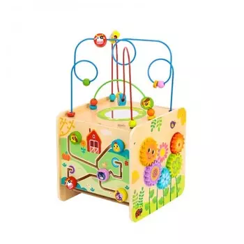 Деревянная игрушка Tooky Toy Игровой куб Ферма