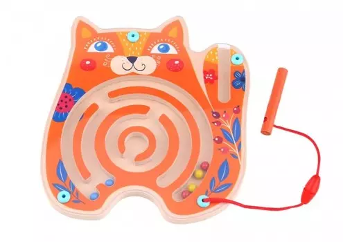 Деревянная игрушка Tooky Toy Лабиринт Кошка