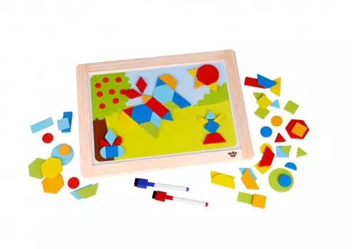 Деревянная игрушка Tooky Toy Магнитная игра Формы