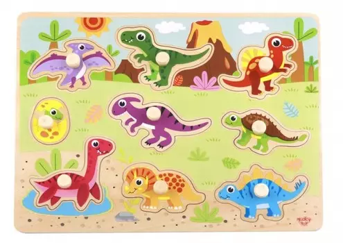 Деревянная игрушка Tooky Toy Пазл Динозавр