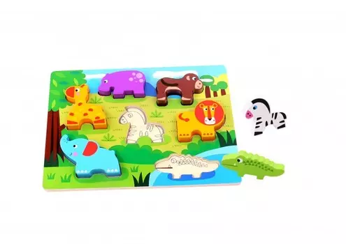 Деревянная игрушка Tooky Toy Пазл Животные